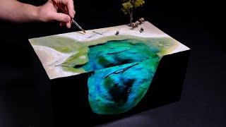 Beautiful Hot Spring Epoxy Resin Art