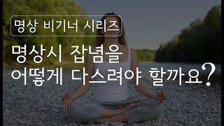 명상시 잡념을 어떻게 다스려야 하나요?