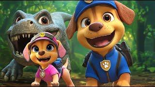 Paw Patrol Dog Rescue | Chase and Skye Visit Dinosaur Park  Very Funny Story | Rainbow 3