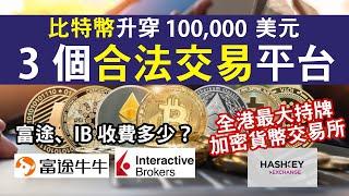 比特幣升破10萬美元 買加密貨幣3大合規方法 │在IB、富途怎樣買Bitcoin？ 全港最大持牌加密貨幣交易所Hashkey