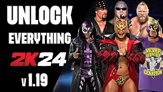 UNLOCK EVERYTHING IN WWE 2K24 v1.19