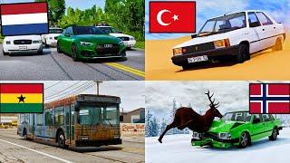 How countries/states drive in BeamNG (Part 6)