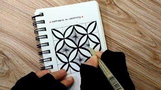 Art Therapy Series #123 | How to Draw Zentangle Pattern | Easy Drawing Zentangle Art | Line Art easy