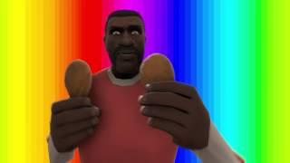 Demoman Dancing While Eating Fried Chicken