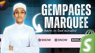 How to Create a Marquee Section in Gempages | Gempages Tutorial 2024 | Shopify