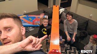 K-City Family Races Hot Wheels Cars!