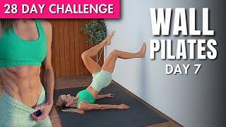 15 Min Wall Pilates For Weight Loss (Full Body) | 28 DAY WALL PILATES CHALLENGE Day 7