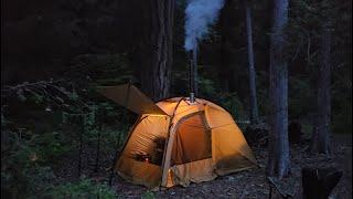 The Best 4 Season  Hot Tent  Naturehike Solo Camping with a Wood Stove