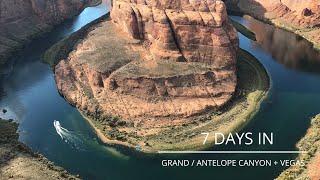 7 Days in Grand Canyon, Antelope Canyon, Zion, and Las Vegas: An adventure packed travel vlog