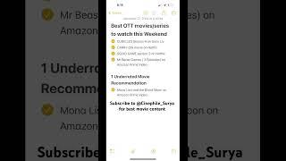 How many have you watched? #movies #ott #recommendations #explore #ytshorts