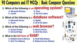 90 Computers and IT MCQs | Basic Computer Questions and Answer | Computer GK Quiz in English