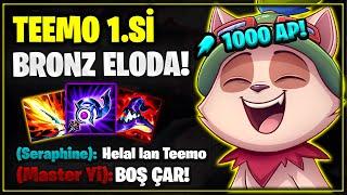 TEEMO 1.Sİ BRONZ ELODA! | +1000  AP TEK ATAN TEEMO! | Teemo vs Gragas S12 LoL Oynanış