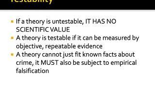 Introduction to Criminological Theory: What is a Theory?