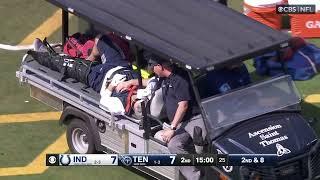 Ball Boy CARTED OFF After Scary Sideline Collision | Titans vs Colts 2024