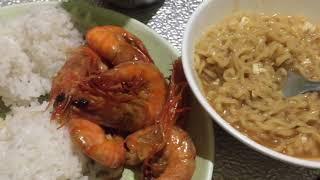 Buttered shrimp with ansungtangmyun, korean Noodle Soup Instant-Ramen (cris cale)