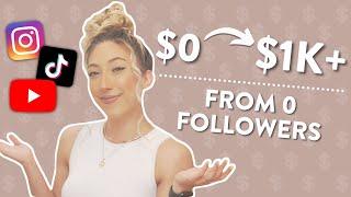 HOW TO MAKE MONEY & GROW ON SOCIAL MEDIA IN 2025 (even with 0 followers) Instagram, YouTube, TikTok