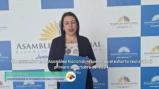 Presentación en la Asamblea Nacional