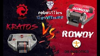 SEMIFINALS: Kratos[teambhp] v/s Rowdy[DS Robotics]|15kg| GraVITas'22|VIT Vellore|ROBOWAR