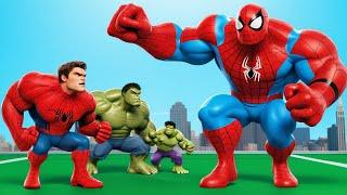 TEAM SUPERHERO RESCUE FAMILY SPIDERMAN vs FAMILY HULK, SUPER-GIRL, SUPER MAN | LIVE ACTION STORY #3