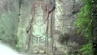 Hyakushaku-Kannon at Nihon-ji in Mt.Nokogiri in Japan