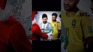 Paper Santa Claus gave to Messi Ronaldo Goat  #shortstrending #viralshorts #football