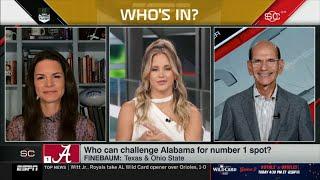 ESPN SC | Paul Finebaum "breaks down" Who can challenge Alabama for No. 1 spot: Texas or Ohio State?