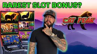 The RAREST Slot Machine Bonus?  Can we land it? Cat Peak Slot ⭐️