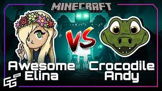 Wer baut die krassere Geisterbahn?  AwesomeElina VS Crocodileandy | Minecraft Battle Park Folge 2