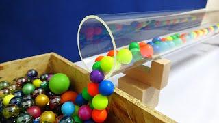 Marble run lace  Transparent long pipe & colorful balls!