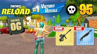 95 Elimination Solo Vs Squads Reload "Zero Build" Gameplay Wins(NEW GAMEMOD!! Fortnite Reload)