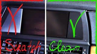 How to remove scratches from the LCD SCREEN Car Stereo with Polish bmw diy