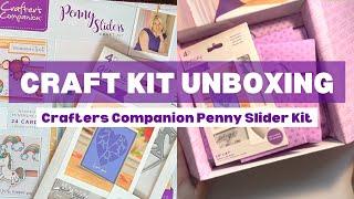 JANUARY CRAFTY SUBSCRIPTION KIT UNBOXING || Crafters Companion Penny Slider Kit Unboxing