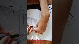 The Insane Story Behind sunset scenery by bridge with pencil#hassan drawing and craft#drawng#crafts