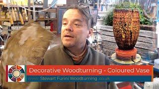 Woodturning - Decorative Spray Painted Vase