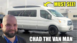 VERY NICE! 2019 Ford Transit 9 Passenger LUXURY Conversion Van | Chad The Van Man