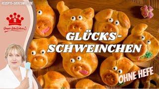 Glücksschweinchen ohne Hefe zu Silvester selber backen #Silkeswelt