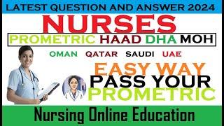 Prometric Questions & Answers for Nurses 2024 |Prometric QATAR OMAN SAUDI | HAAD,DHA|  Part -10