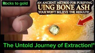 Gold rocks. An Ancient Method for Purifying Gold Using Bone Ash! #gold mining # gold recovery