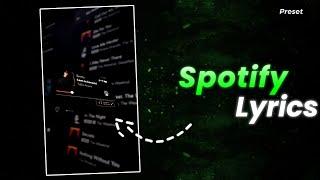 New Spotify Card lyrics Edit Tutorial Alight Motion l Instagram Trending Spotify Card Lyrics