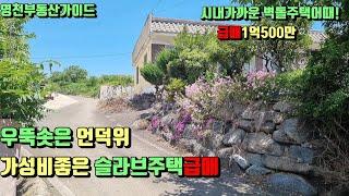 영천시내가까운 우뚝솟은 언덕위 가성비좋고 주인직접건축한 영천슬라브주택급매(109평)1억500만[매물번호635]/영천부동산가이드/영천부동산