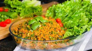 Eech, Armenian Vegetarian bulghur Salad سلطة الايج الارمنية ،سلطة البرغل