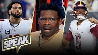 Bears regret drafting Caleb over Jayden? Michael Irvin's hot take sparks reactions | NFL | SPEAK