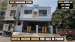 ID 1945 - Rental Income House For Sale In porur Near Saravana Store || East Facing || 30 Ft Road