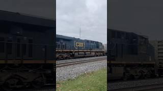DPU on CSX M635 Trash Train from Berea, Ohio 11/16/2024 #csx #train #railroad #shorts #berea #csxt
