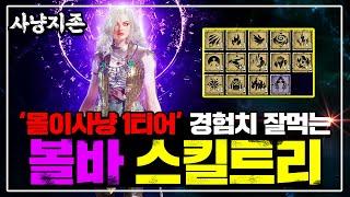 [레전드 오브 이미르] 사냥1티어 '볼바' 사냥용 스킬트리 [스킬5~8개 조합추천] 초중반 이영상 하나로 끝