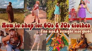 How to shop for 60s and 70s clothes I Plus size & straight size