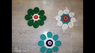 Simple and Basic Unique Rangoli Designs || Madhu's Creative Designs