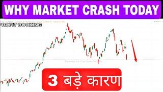 Why stock market crash today? | why share market crash today | big 3 reasons for market crash today