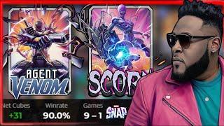 90% Win Rate with AGENT VENOM & SCORN | MARVEL SNAP