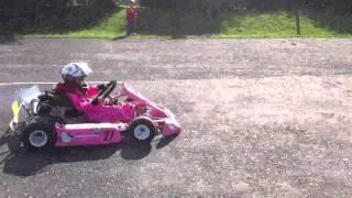 Pink GO KART Hello Kitty - first ride